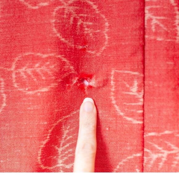 Vintage 60s Men’s Kimono Robe, Repair ISSUES, Orange Cream Wool Japan Retro, LG - Picture 5 of 13